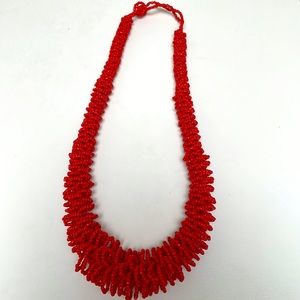 Red beaded necklace